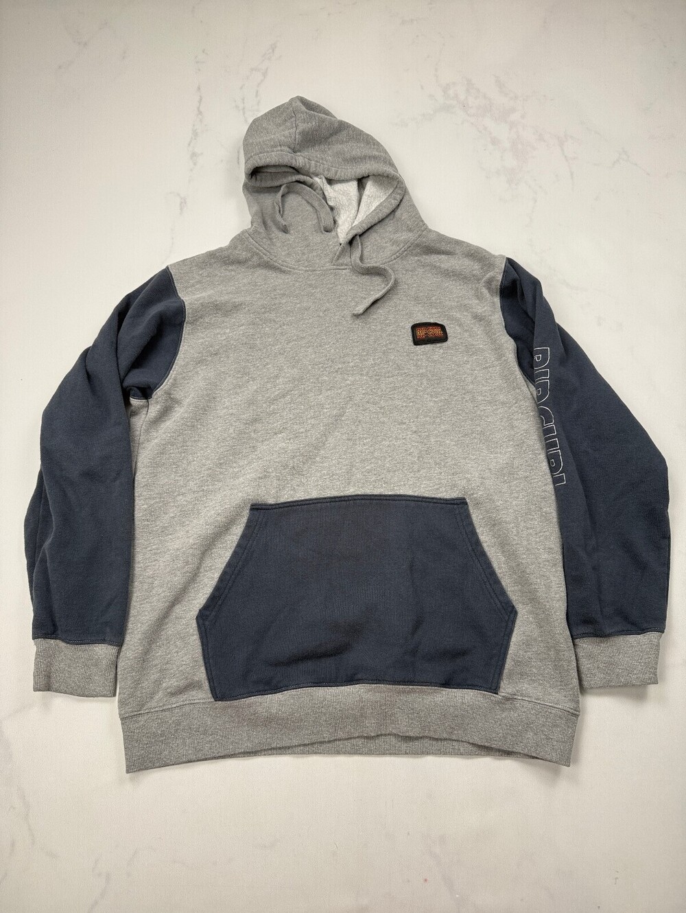 Rip Curl Hoodie Gray Contemporary Street Style Pullover - Mens XL